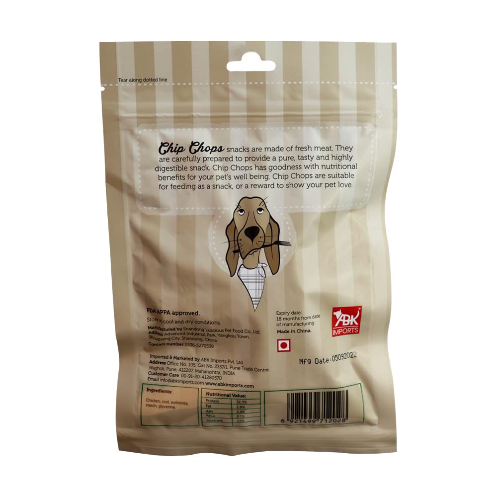 CHIP CHOP CHICKEN AND CODFISH ROLLS 70G