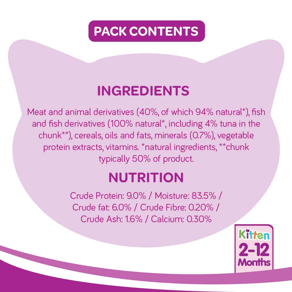 WHISKAS KITTEN JELLY WITH TUNA 85G