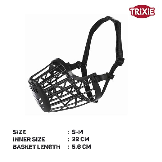 TRIXIE MUZZLE PLASTIC M 20CM BLACK