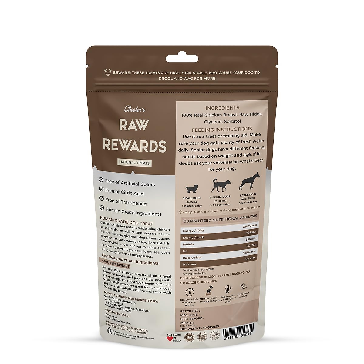 CHESTER RAW REWARD CHICKEN WRAPPED HIDE STICKS 50G