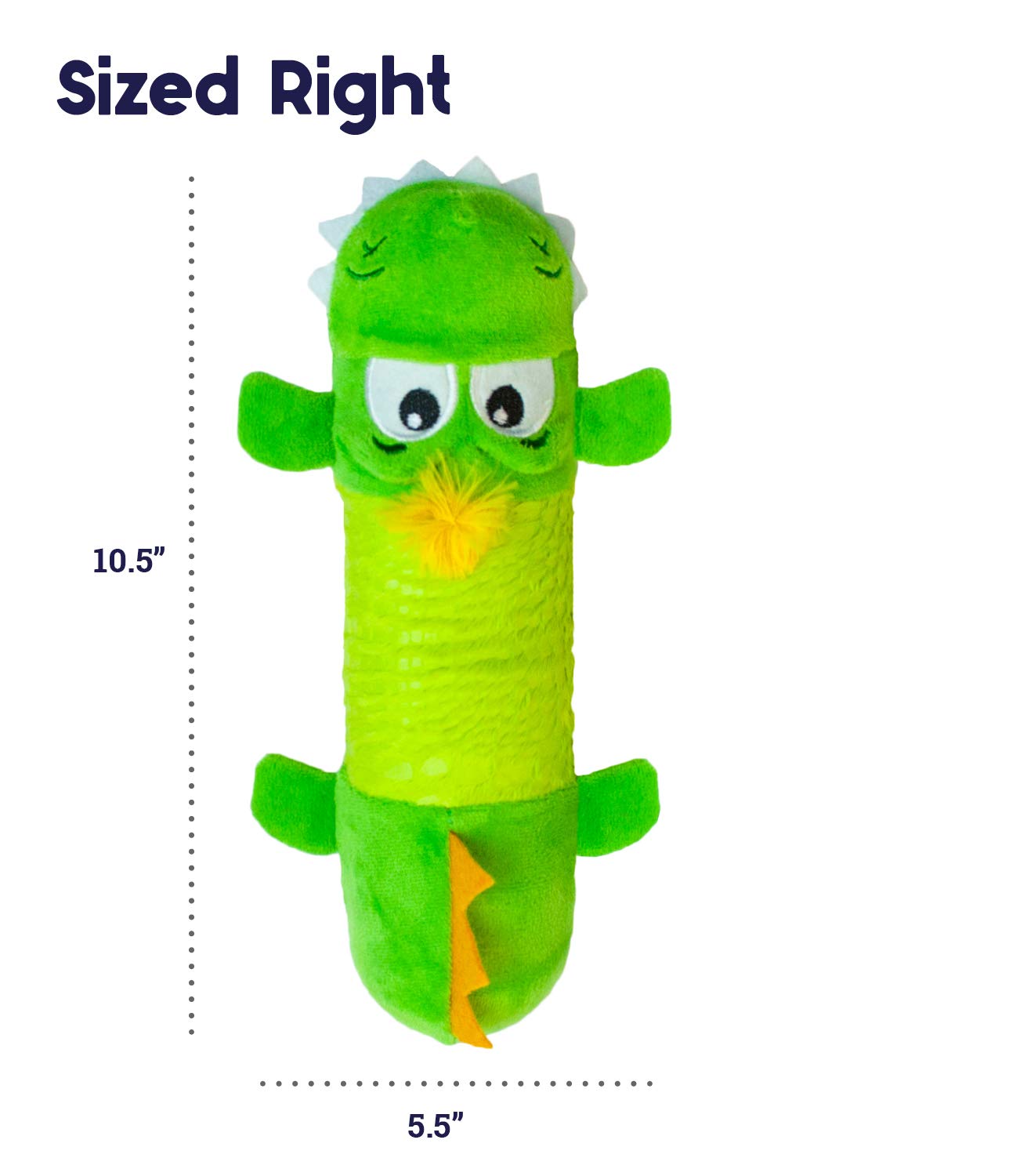 STUFFING FREE BIG SQUEAK GATOR 25 CM
