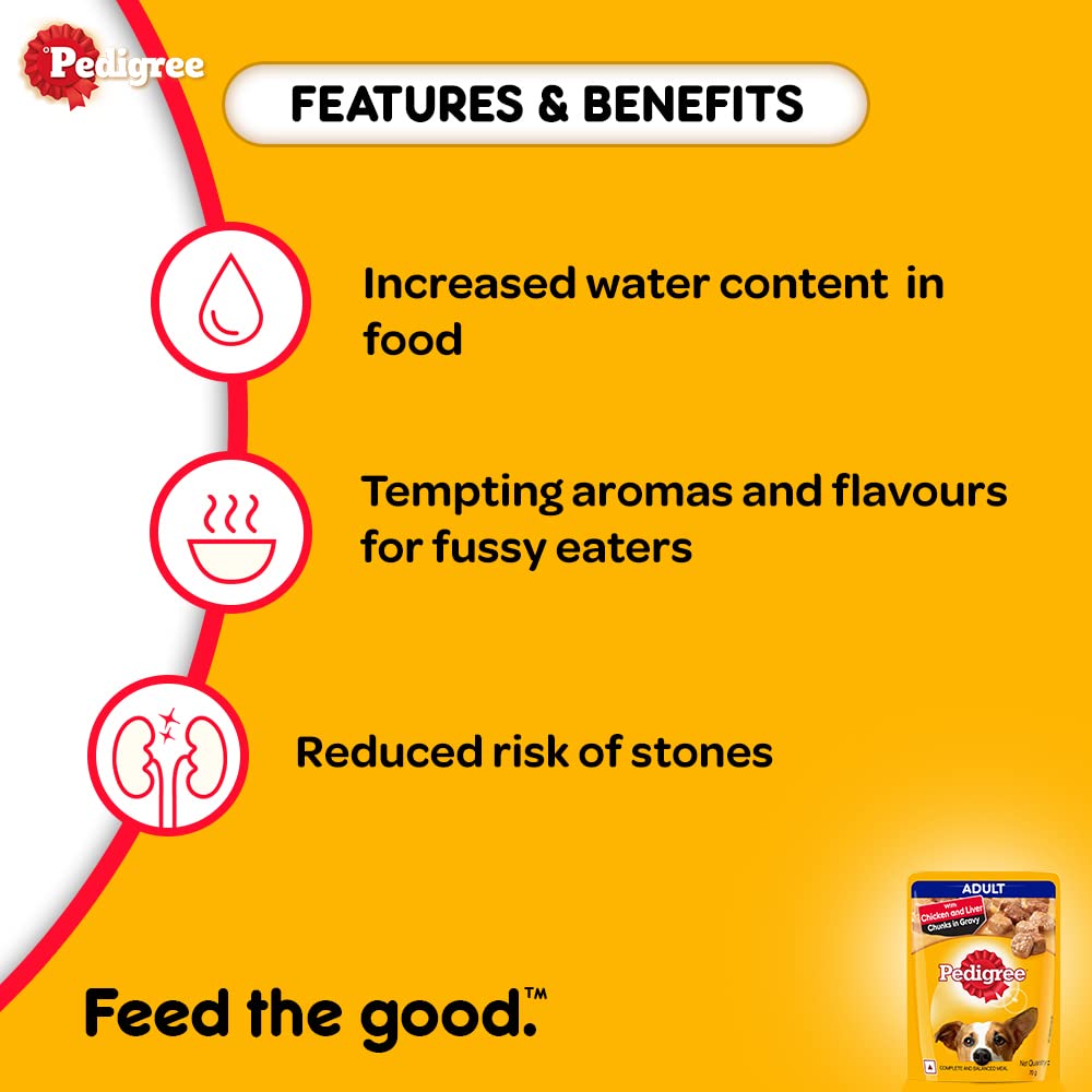 PEDIGREE ADULT CHICKEN LIVER CHUNKS 70G