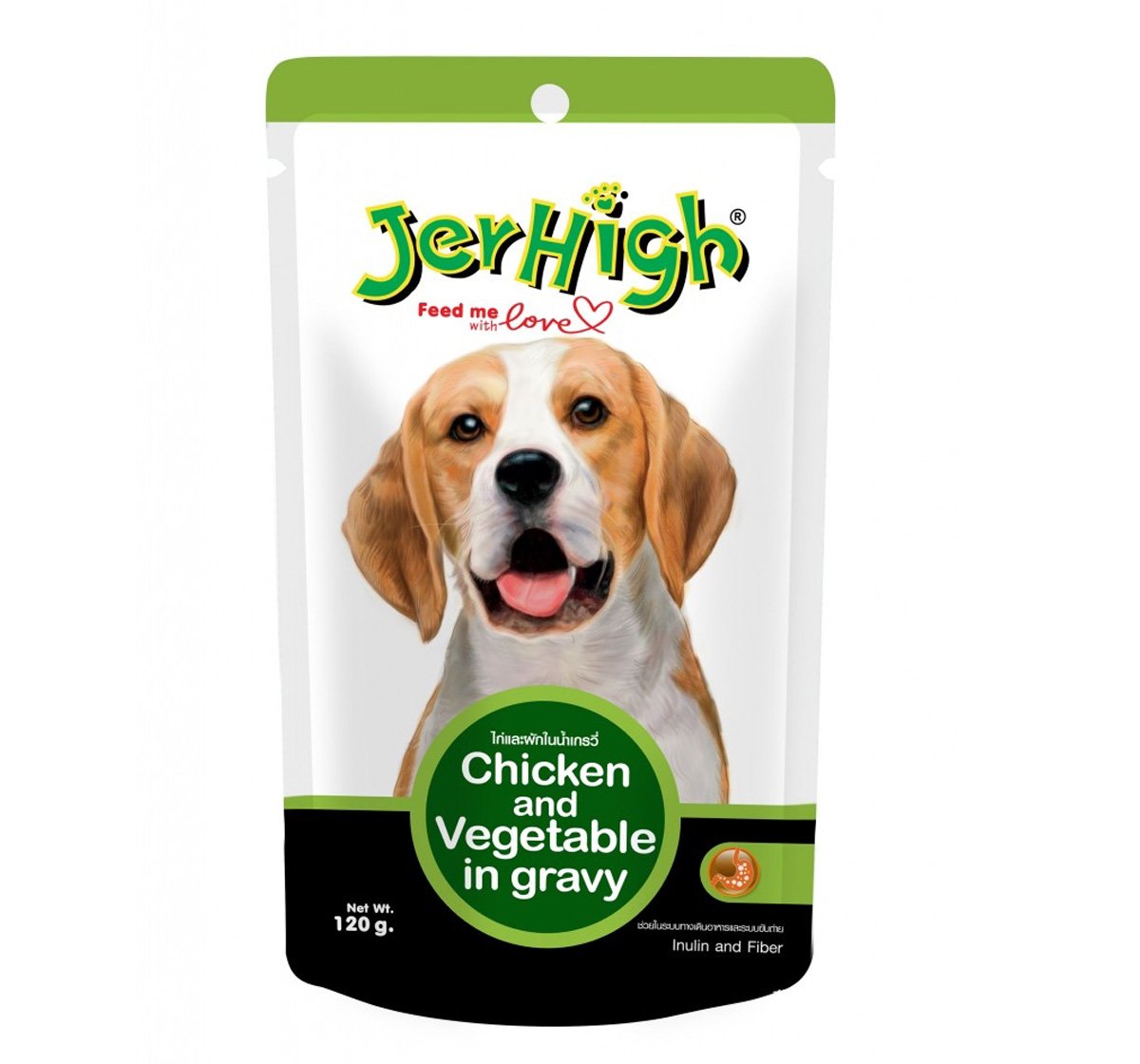 JERHIGH GRAVY CHICKEN MEAT WITH RICEBERRY IN JELLY 120G