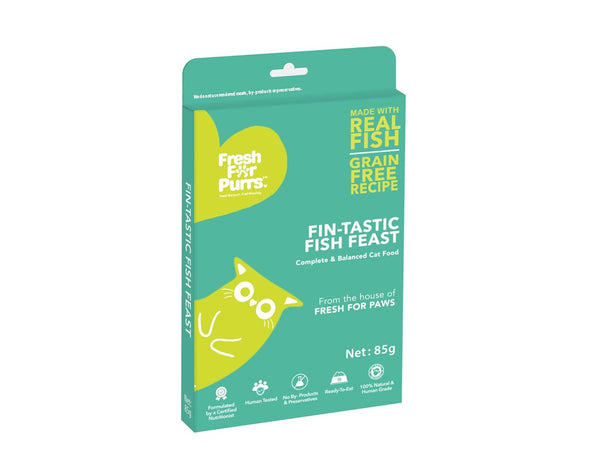 FRESH FOR PURRS FINTASTIC FISH FEAST 85GM