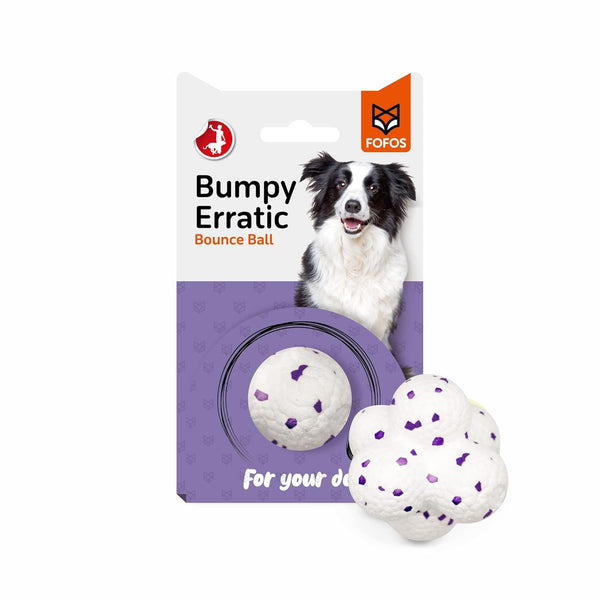 BARKBUTLER FOFOS SUPER BOUNCE BALL S WHITE PURPLE