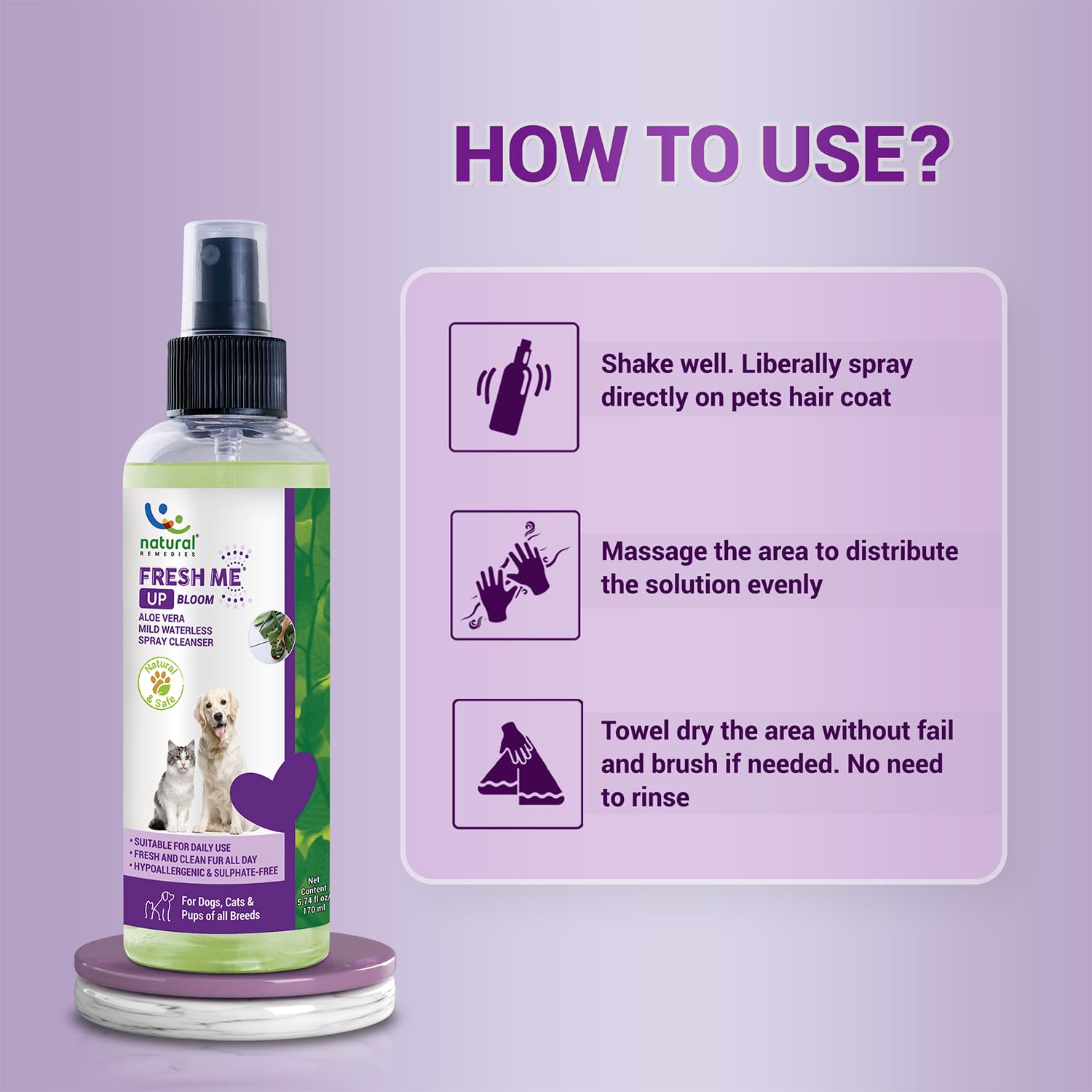 NATURAL REMEDIES FRESH ME UP BLOOM ALOE VERA 170ML