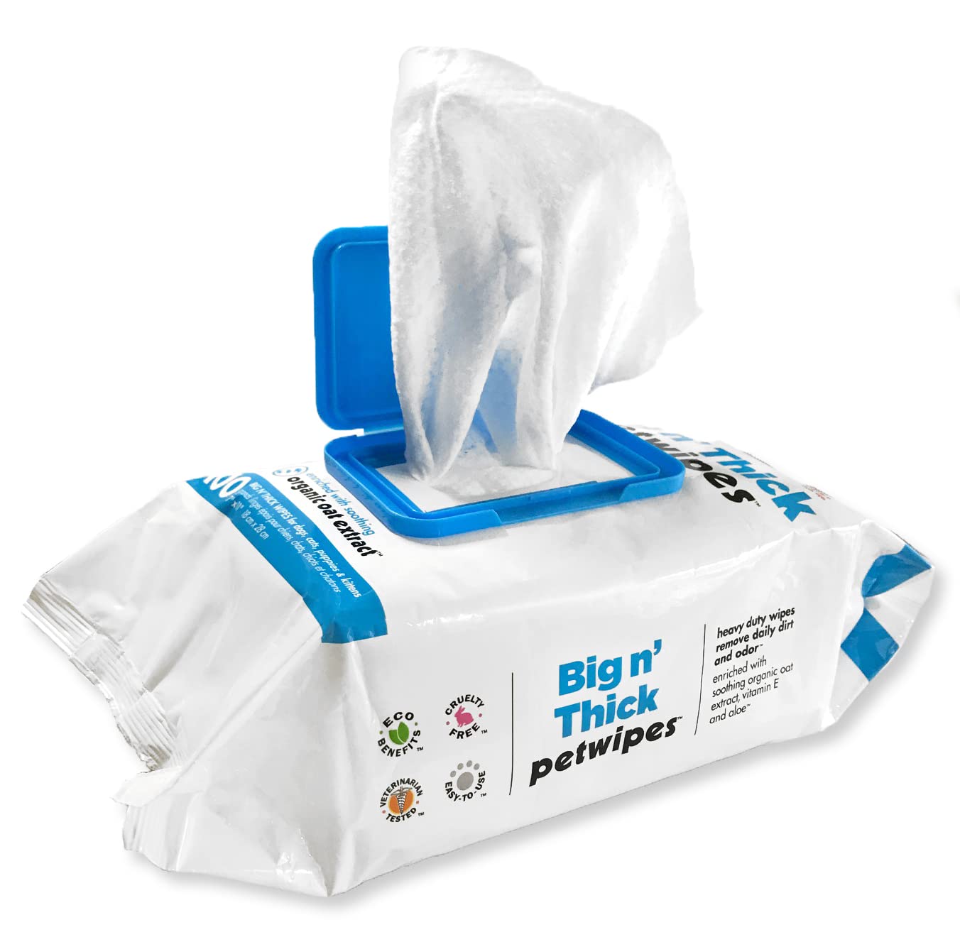 BIG N THICK PETWIPES 100 WIPES