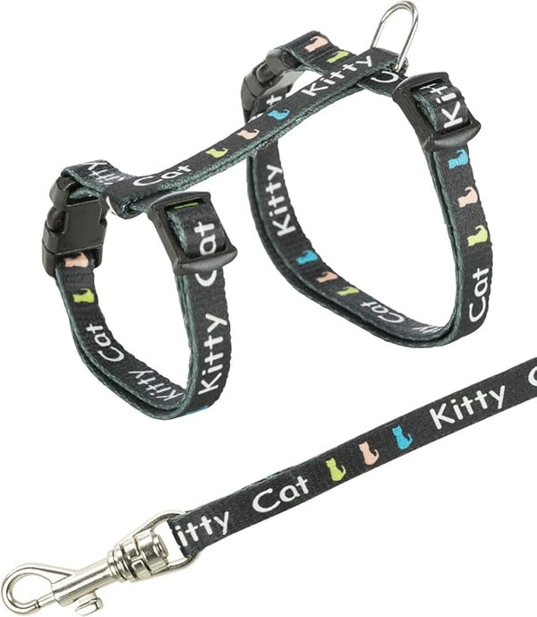 TRIXIE KITTEN HARNESS WITH LEASH NYLON 21 33CM 8MM 1.20M