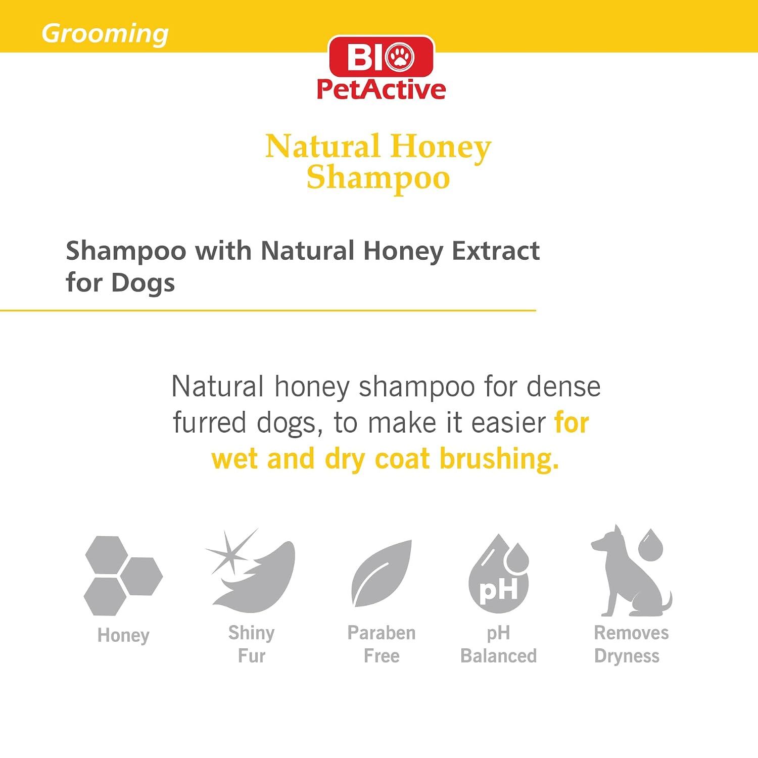 BIO PETACTIVE NATURAL HONEY SHAMPOO FOR DOGS 250ML