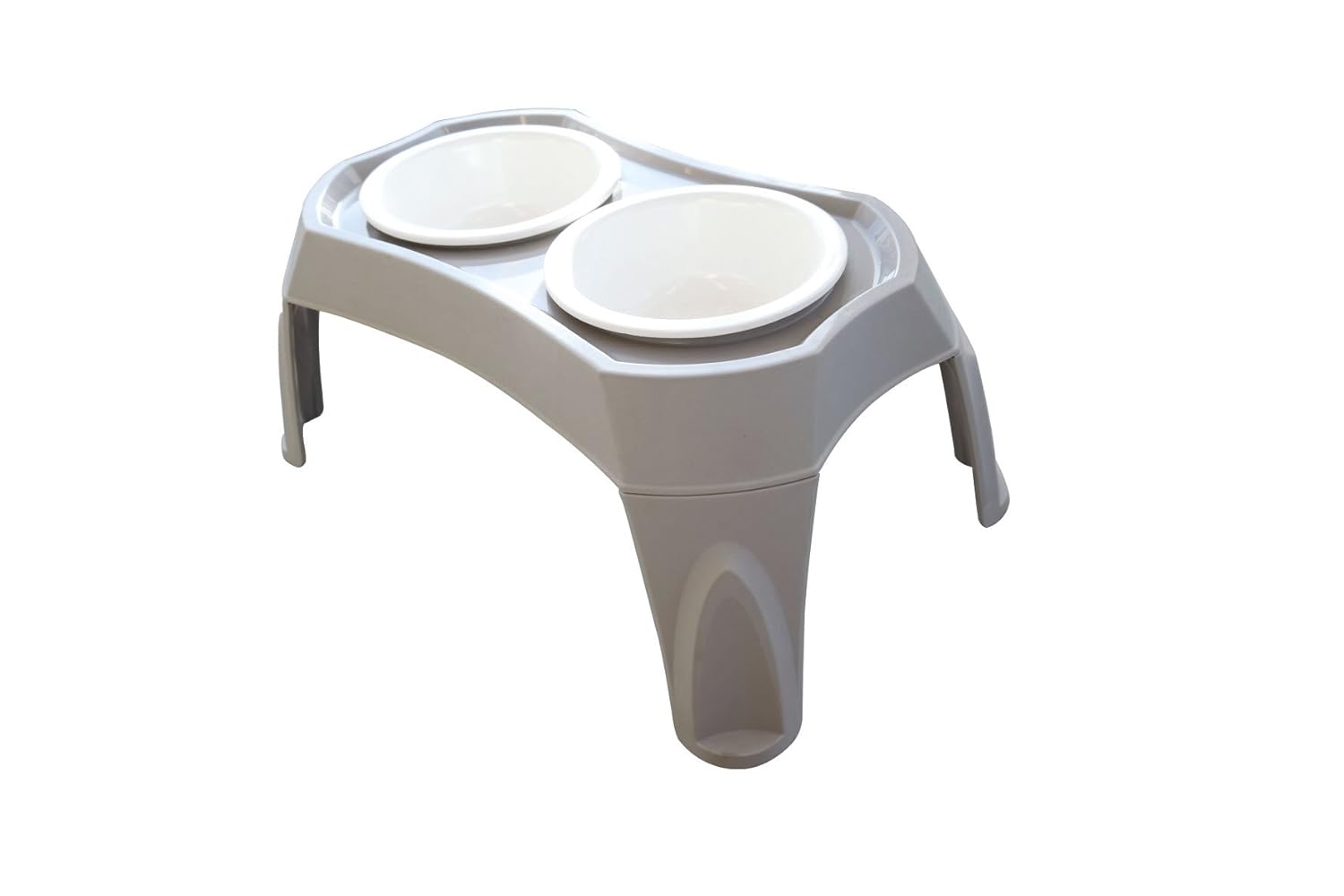 M PETS COMBI BOWL SMALL 2X350ML BEIGE AND WHITE