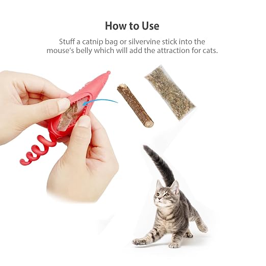 GIGWI ROLL TAILED MOUSE WITH CHARGEABLE CATNIP BAG AND SILVERLINE
