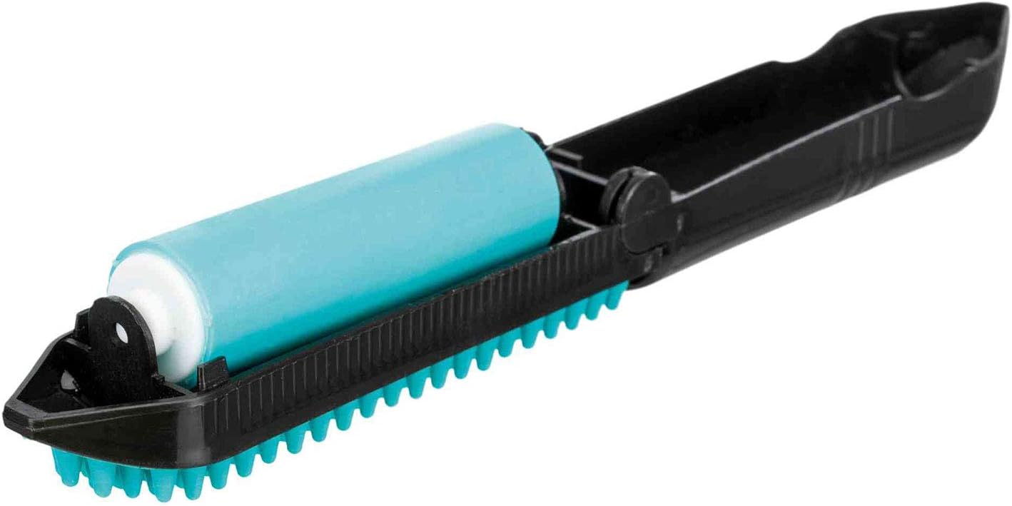 LINT ROLLER WITH BRUSH 23CM BLACK TURQUOISE