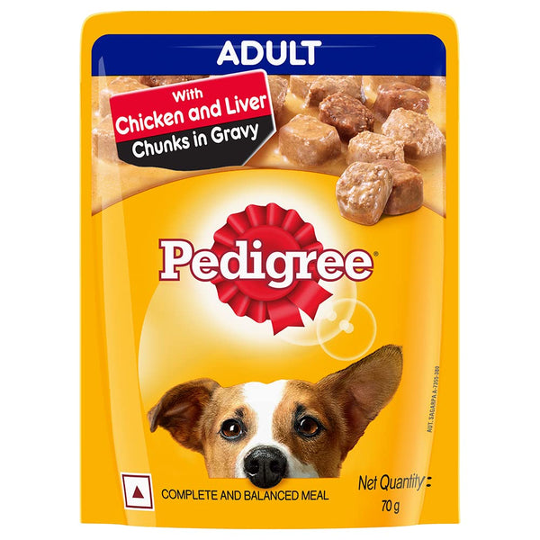 PEDIGREE ADULT CHICKEN LIVER CHUNKS 70G