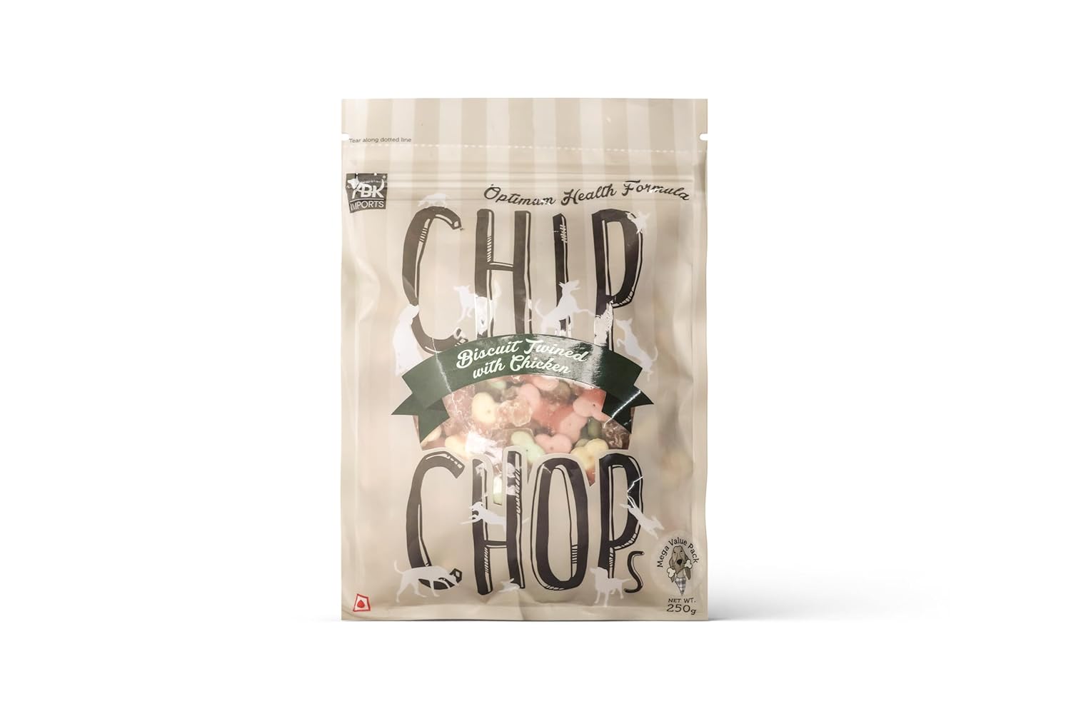 CHIP CHOPS BISCUIT TWINED WITH CHICKEN 250G