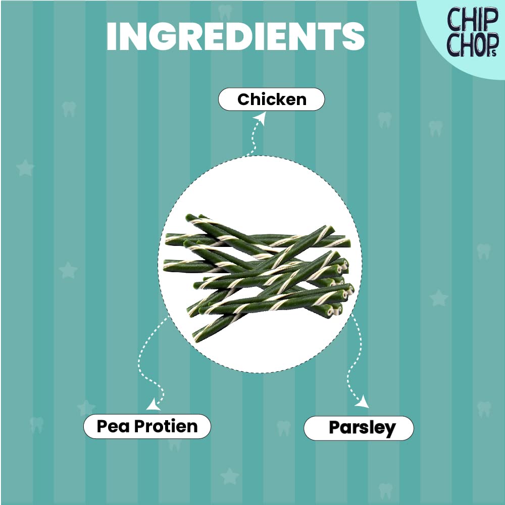 CHIP CHOPS VEGETABLE TWISTS REAL CHICKEN AND PARSLEY FLAVOUR 100G