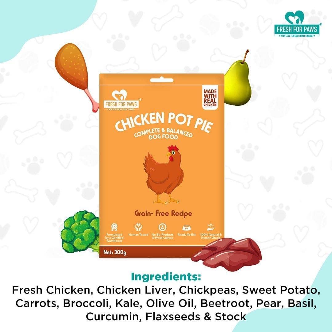 FRESH FOR PAWS CHICKEN POT PIE 100GM