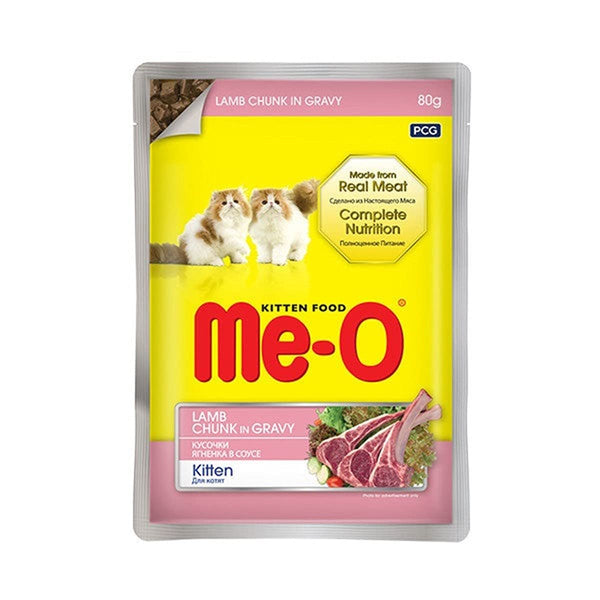 ME O POUCH KITTEN LAMB CHUNKS IN GRAVY 80G