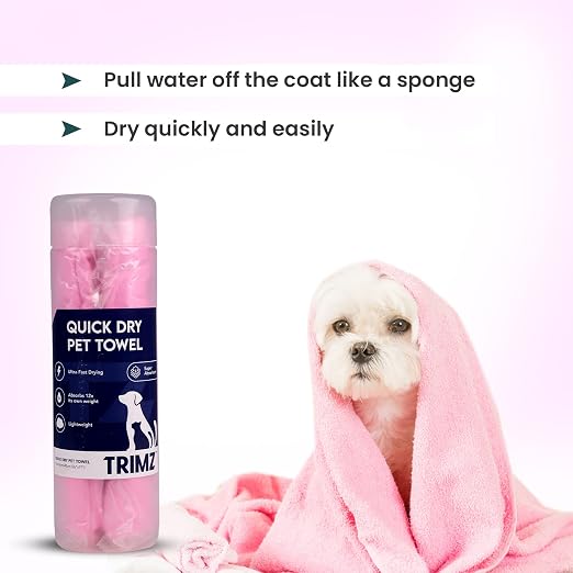 TRIMZ QUICK DRY ABSORPTION TOWEL PINK