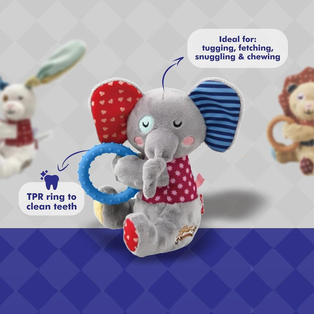 GIGWI PLUSH FRIENDZ RING ELEPHANT M