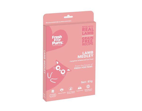 FRESH FOR PURRS LAMB MEDLEY 85GM