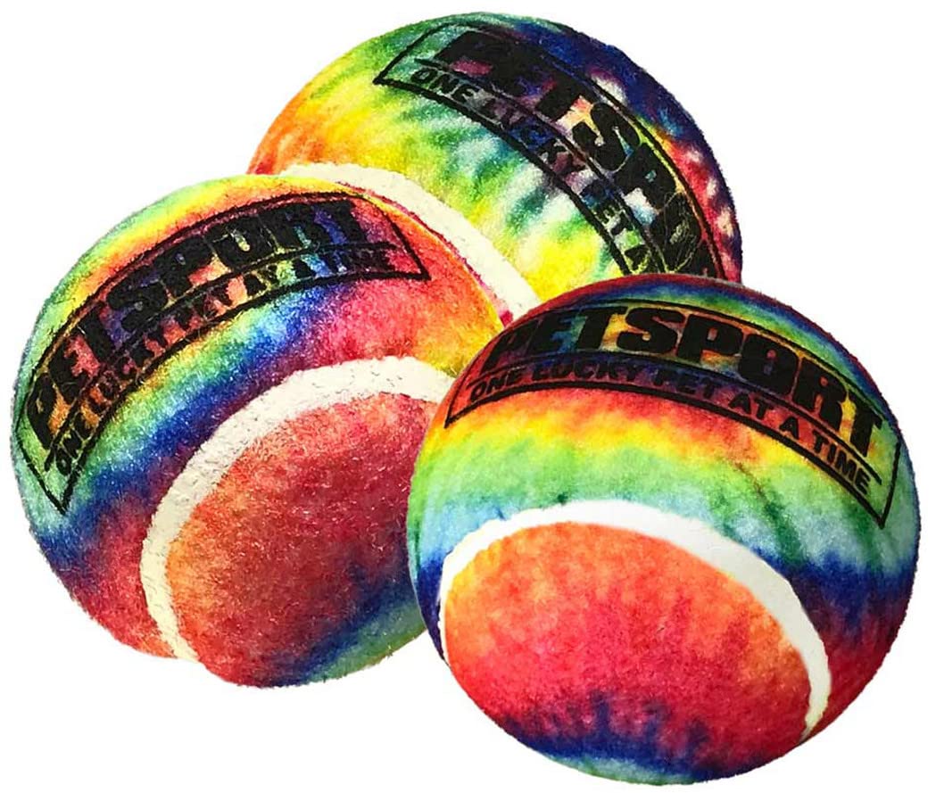 TIE DYE SQUEAK BALL 2.5 INCHES 3PK
