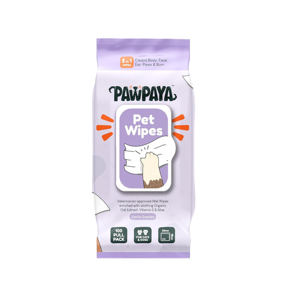 PAWPAYA PET WIPES 100 PULL PACK 20 X 18CM