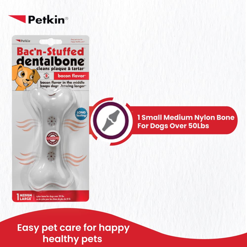 PETKIN BAC N STUFFED DENTALBONE MEDIUM