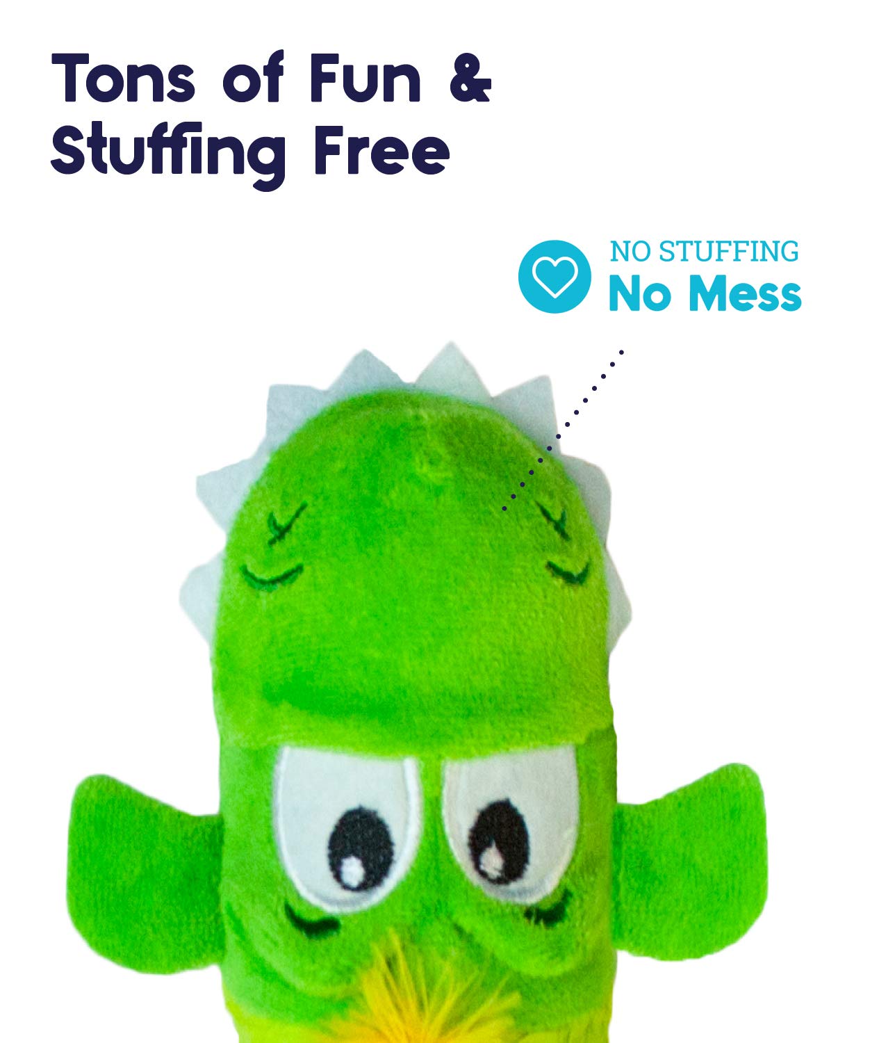 STUFFING FREE BIG SQUEAK GATOR 25 CM