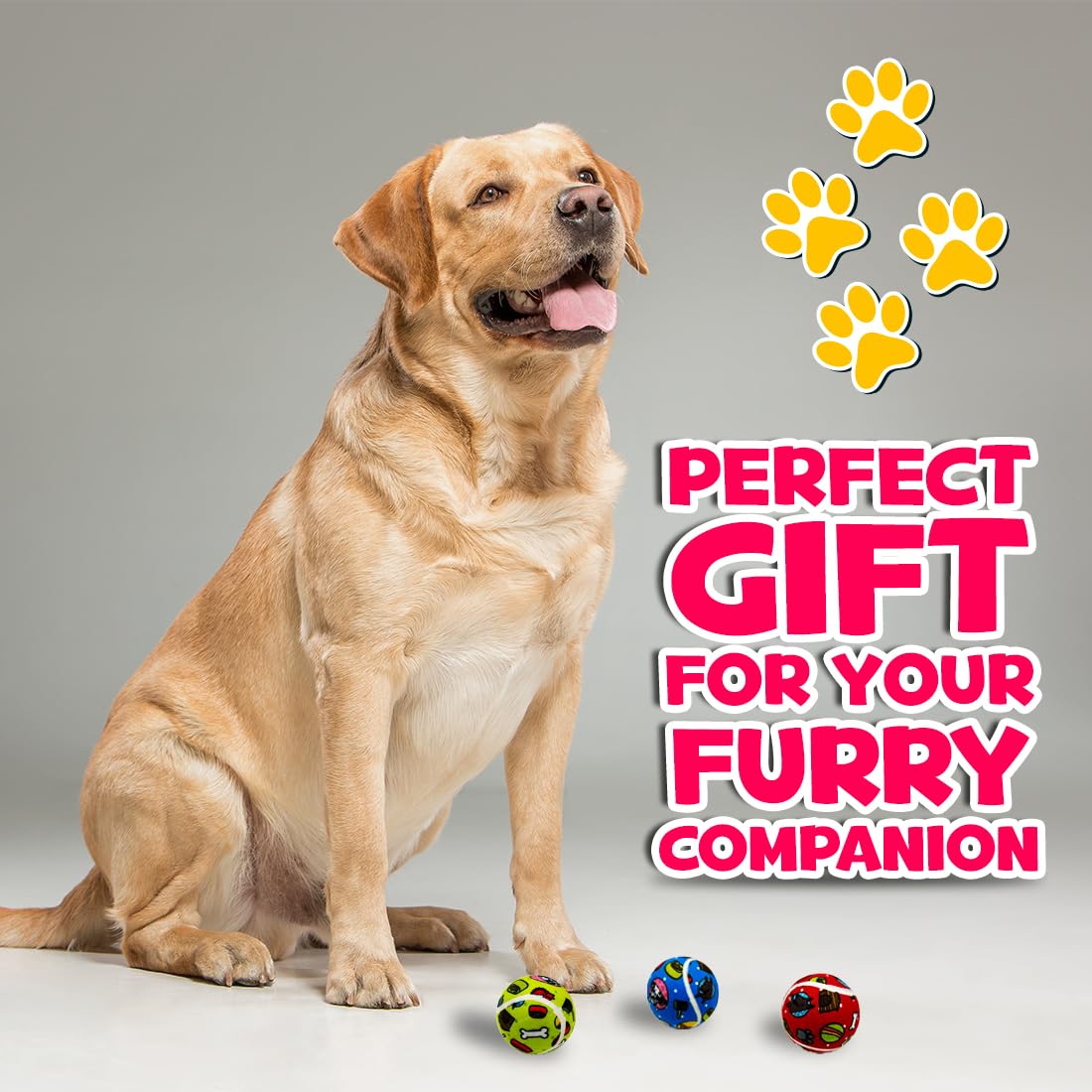 TENNIS BALLS DIA 6CM DOG TOY