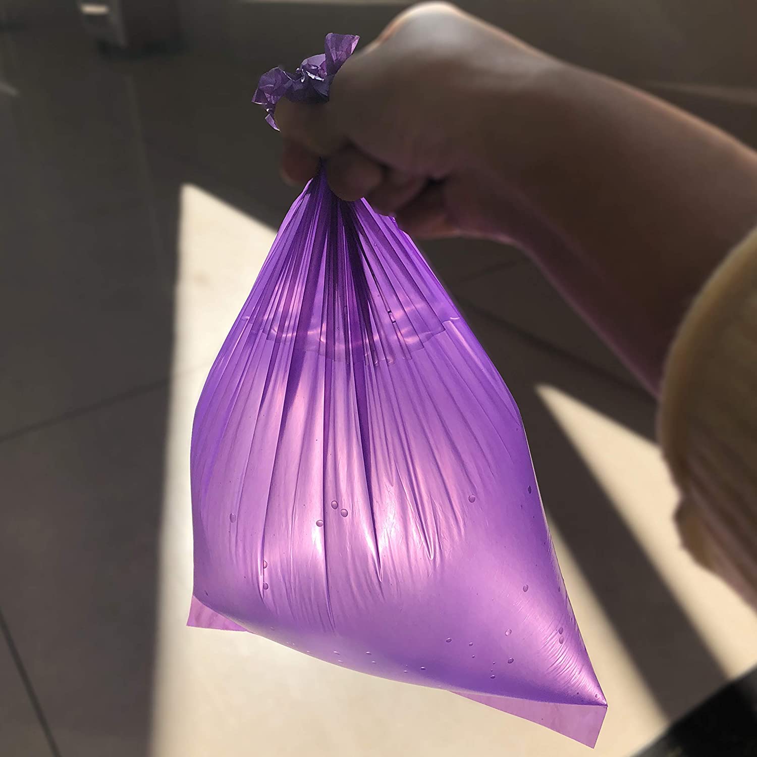 DOG POOP BAGS WITH LAVENDER SCENT 4 ROLLS OF 20 BAGS PURPLE
