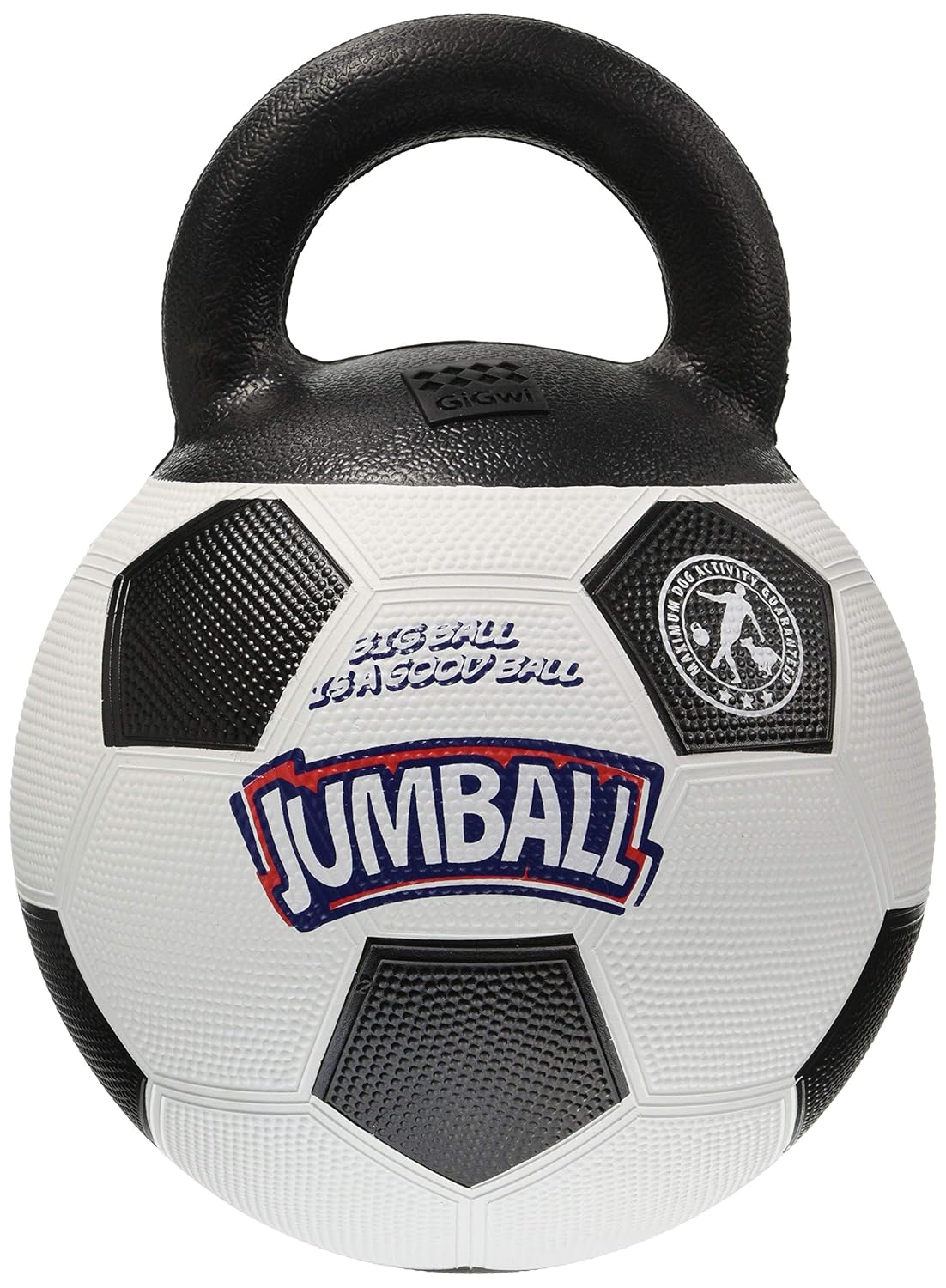 6332 SOCCER BALL WITH RUBBER HANDLE JUMBBALL BLACK WHITE