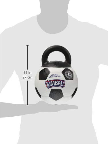 6332 SOCCER BALL WITH RUBBER HANDLE JUMBBALL BLACK WHITE