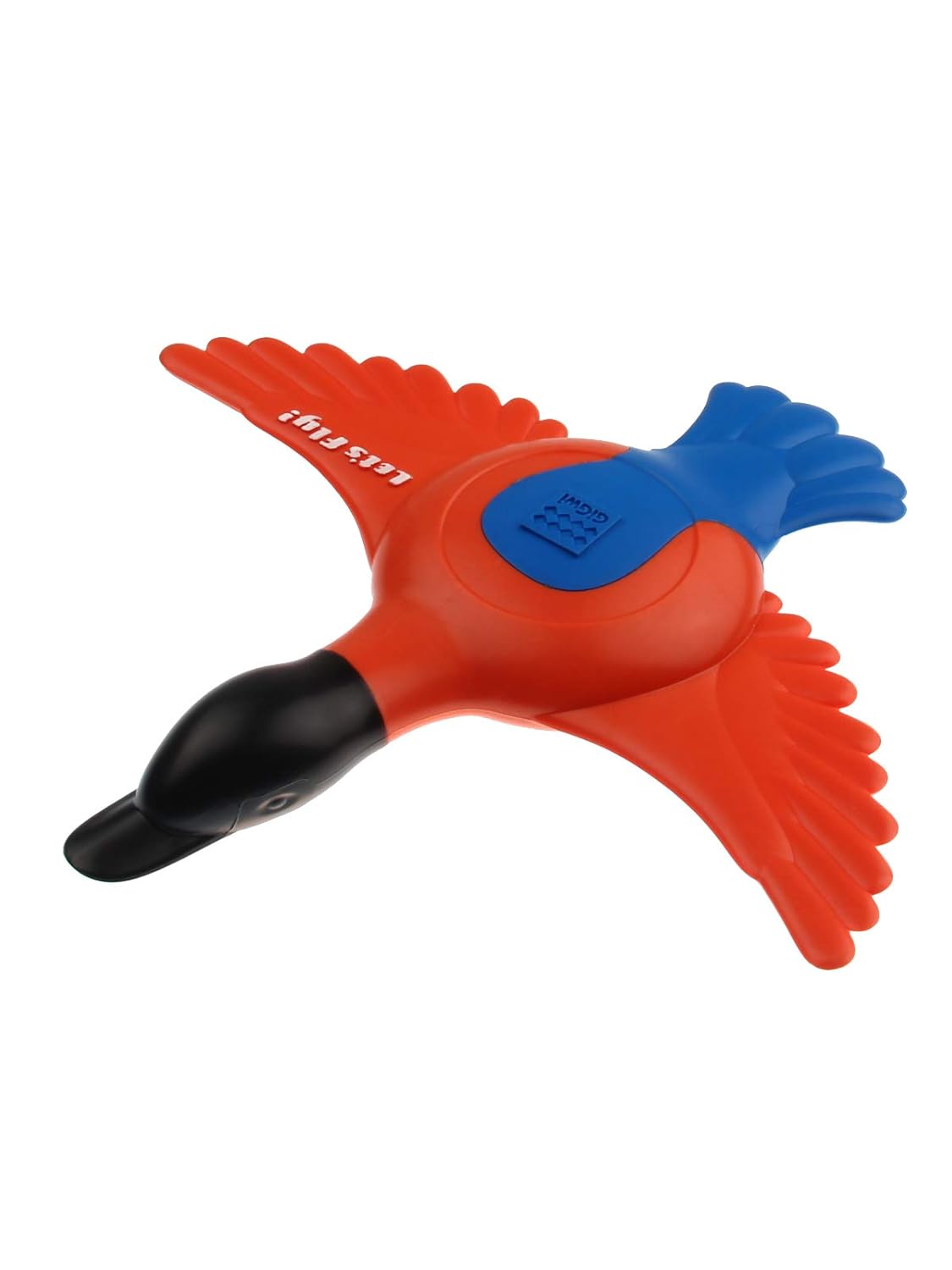 6736 LETS FLY DUCK WITH SQUEAKER TPR ORANGE BLUE