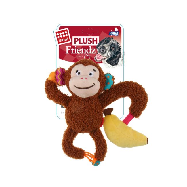 GIGWI PLUSH FRIENDZ MONKEY WITH BANANA M