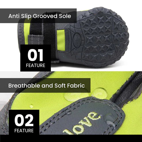 TRUELOVE PET BOOTS SIZE 4 NEON YELLOW