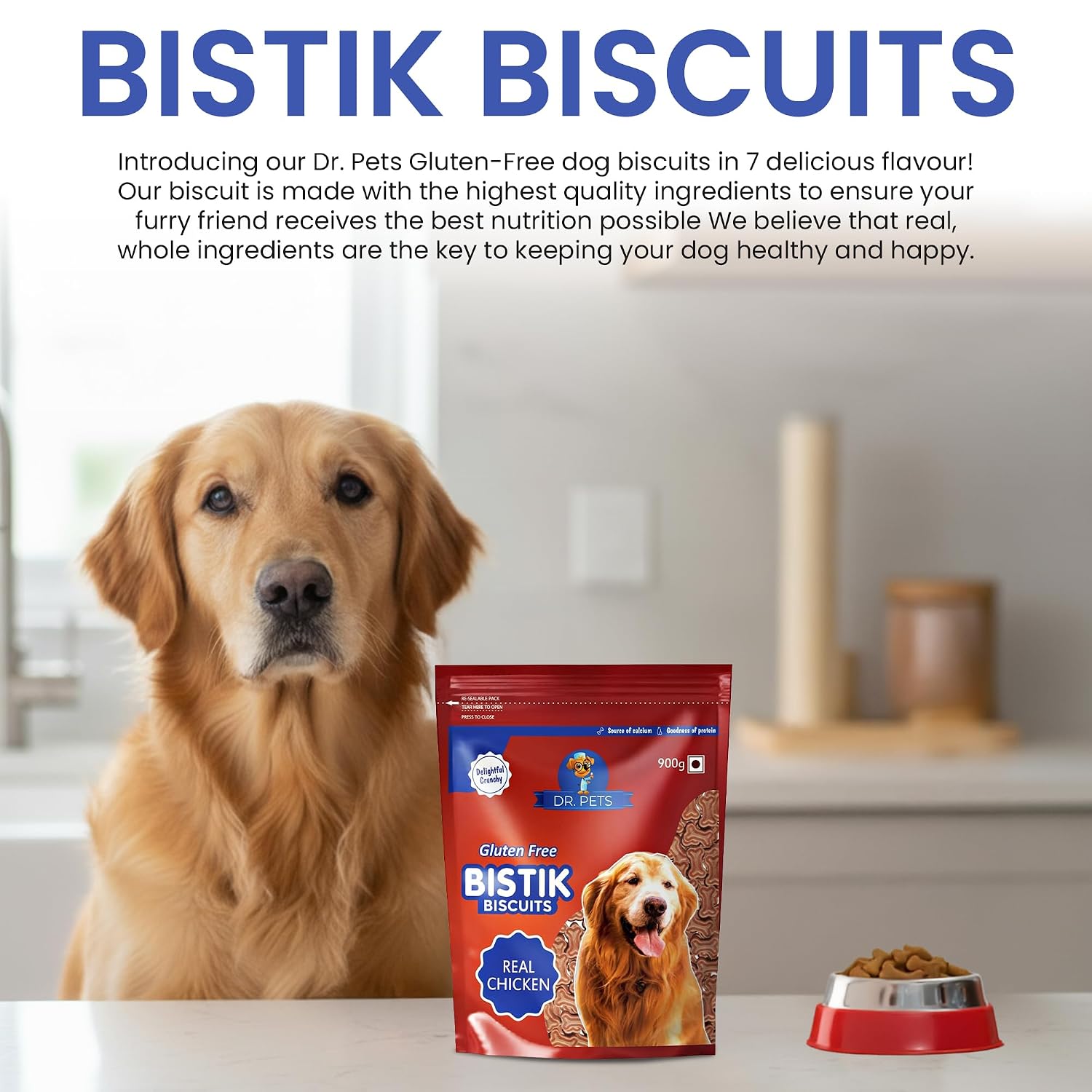 DR PET BISTIK REAL CHICKEN 900GM