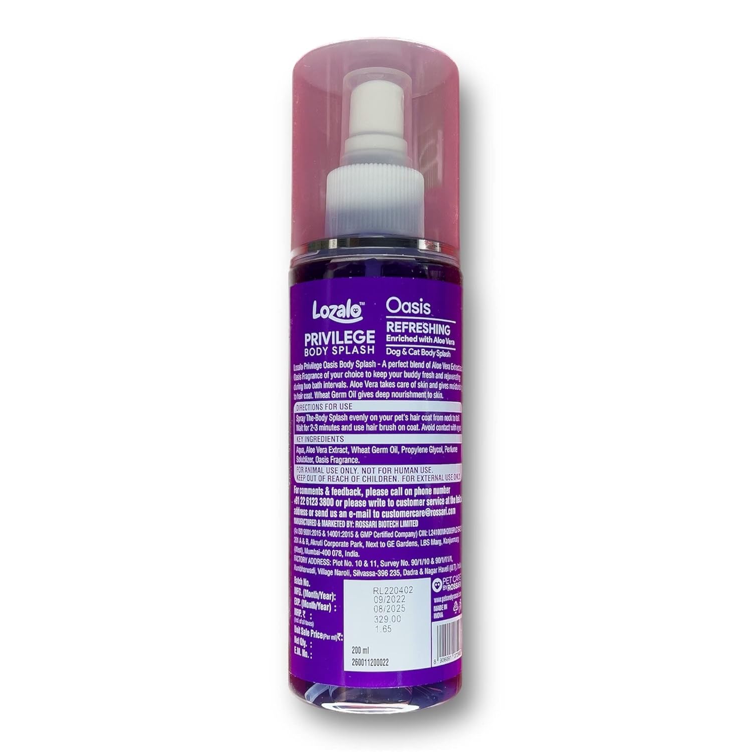 LOZ PRIVILEGE BODY SPLASH OASIS 200ML