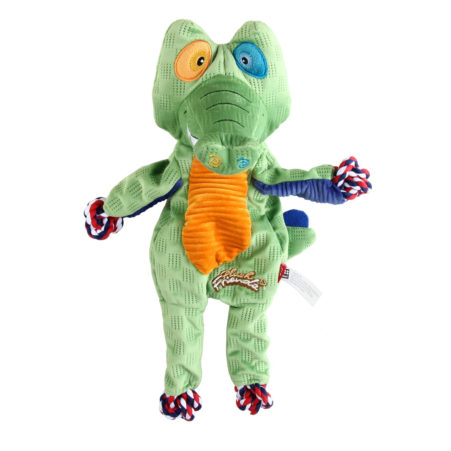 GIGWI PLUSH FRIENDZ ROPE CROCODILE M WITH ROPE AND SQUEAKER