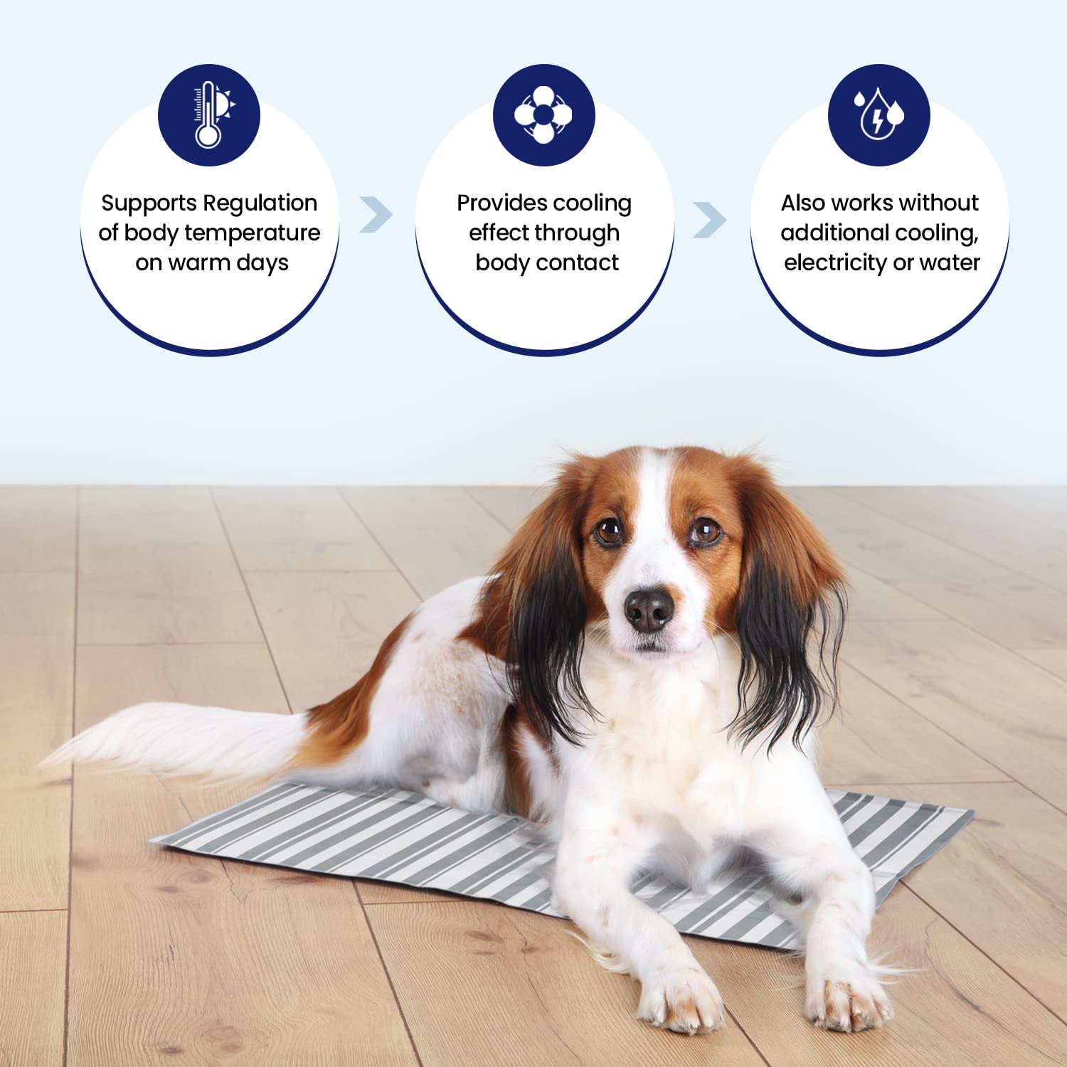 TRIXIE COOLING MAT M 50X40 CM WHITE GREY