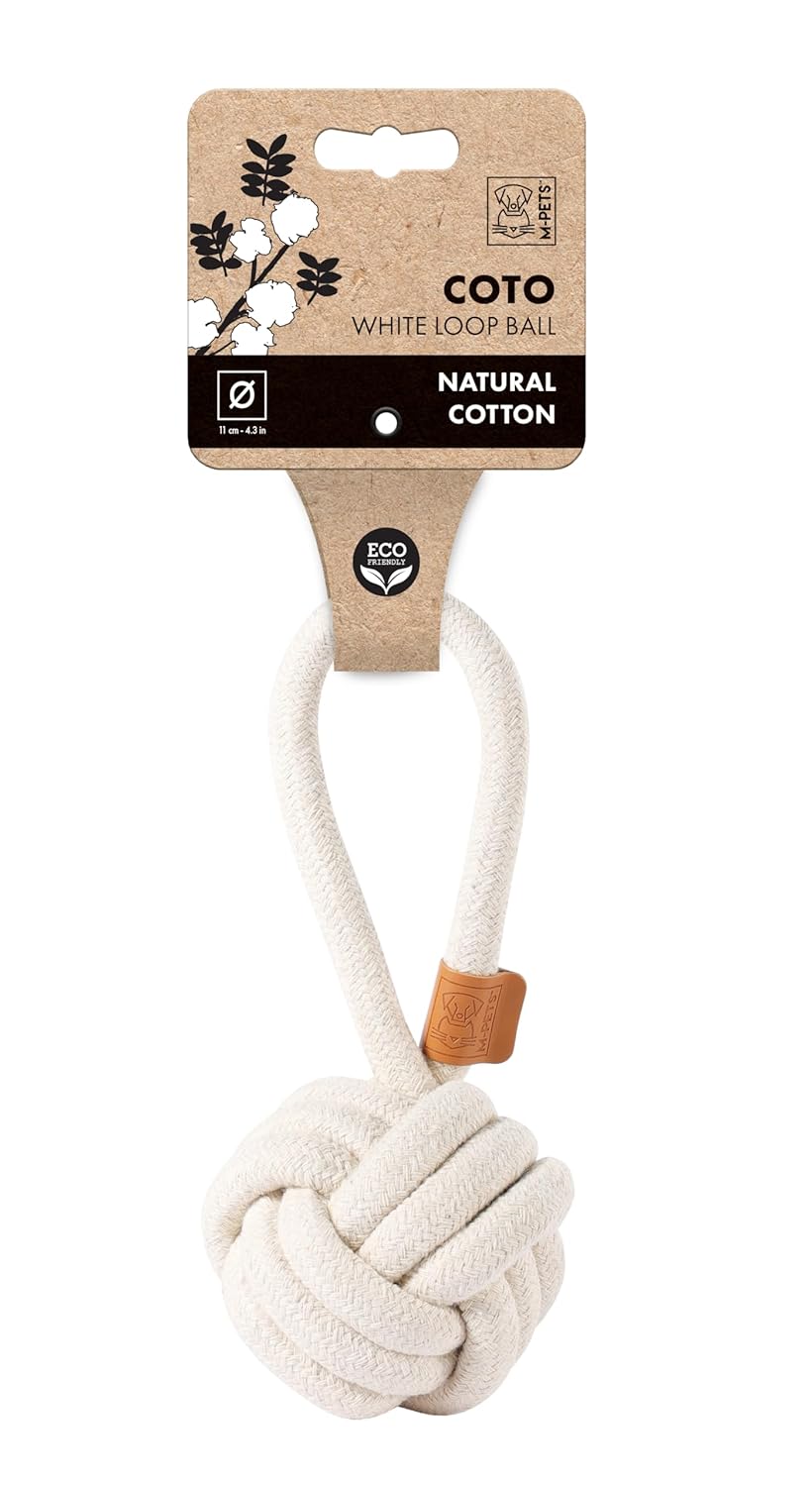 M PETS COTO WHITE LOOP BALL LARGE