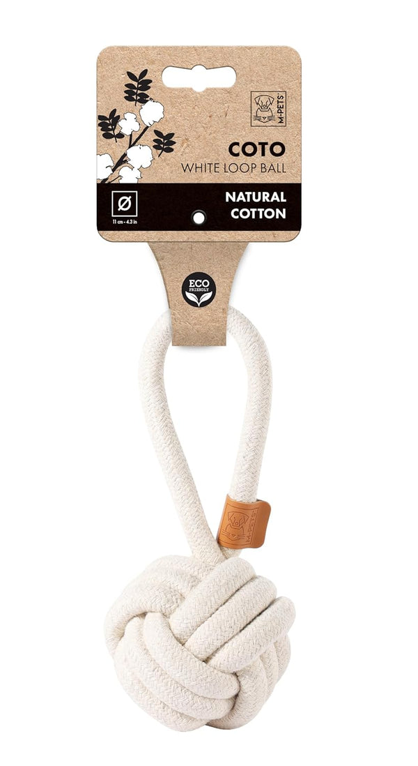 M PETS COTO WHITE LOOP BALL LARGE