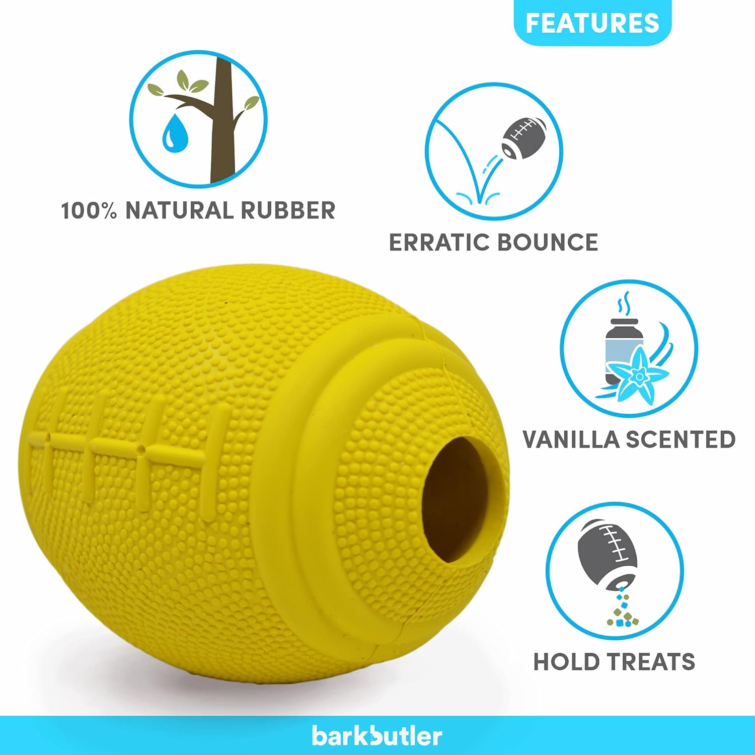 BARKBUTLER JUST A FOOTBALL LARGE YELLOW