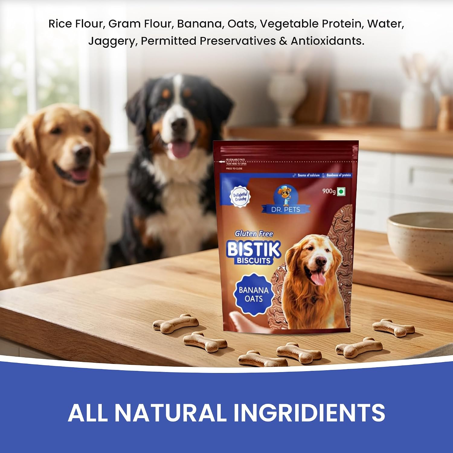 DR PET BISTIK BANANA OATS 900G