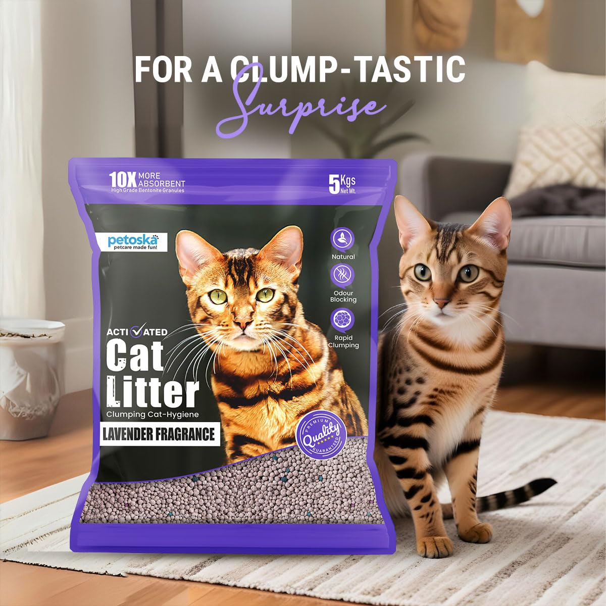 BEST CLEAN CAT LITTER LAVENDER 5KG