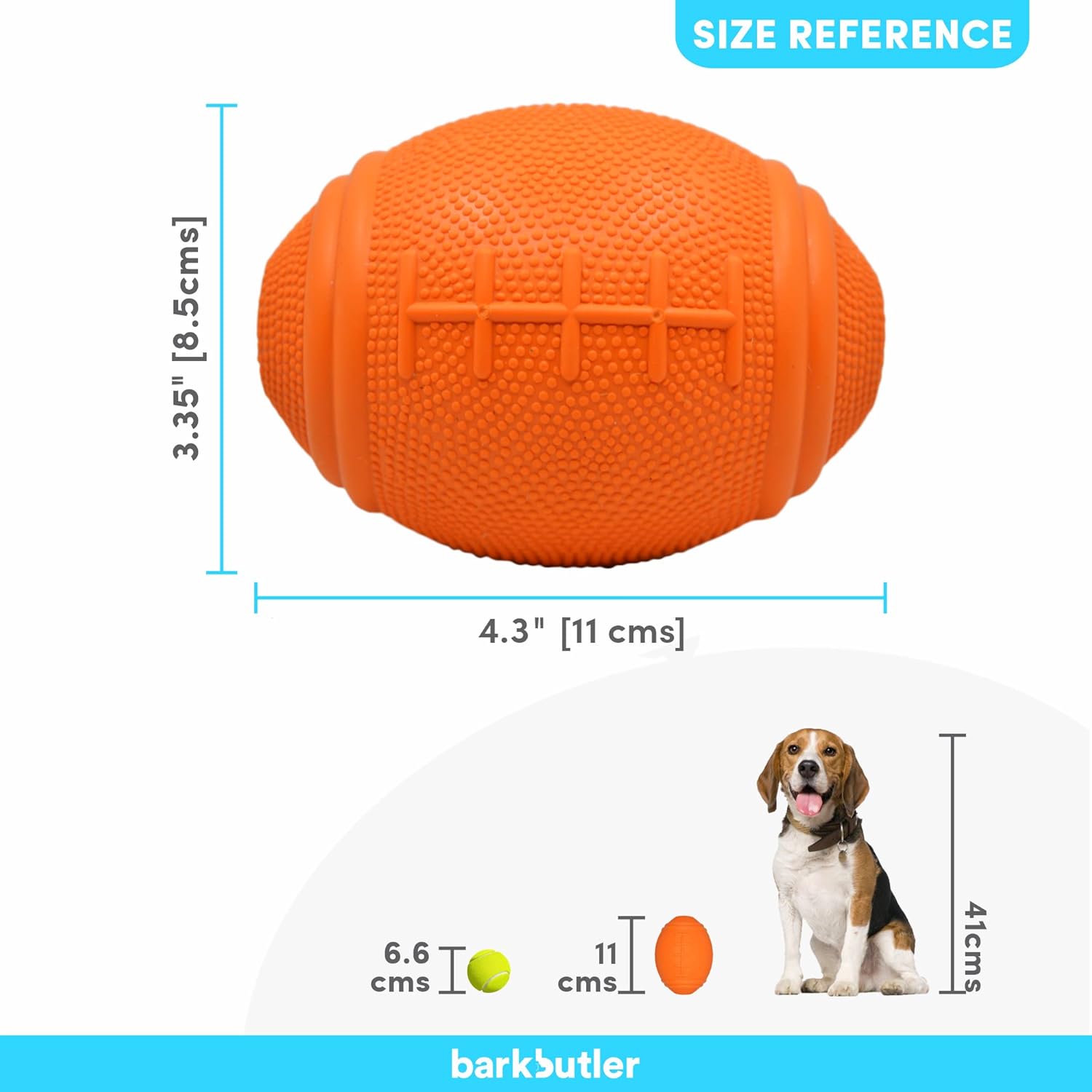BARKBUTLER JUST A FOOTBALL LARGE ORANGE