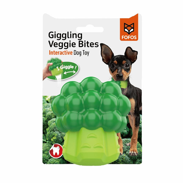 FOFOS GIGGLING VEGI BITES DOG TOY BROCCOLI