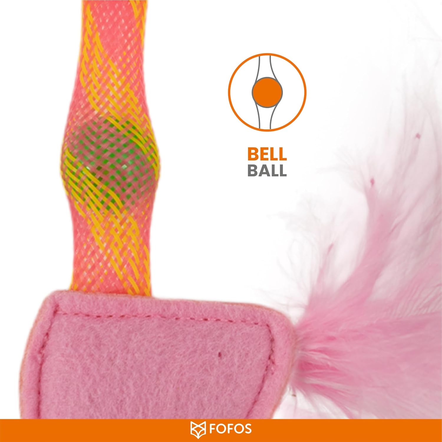 FOFOS CAT FLICK TUBE TOY FLAMINGO