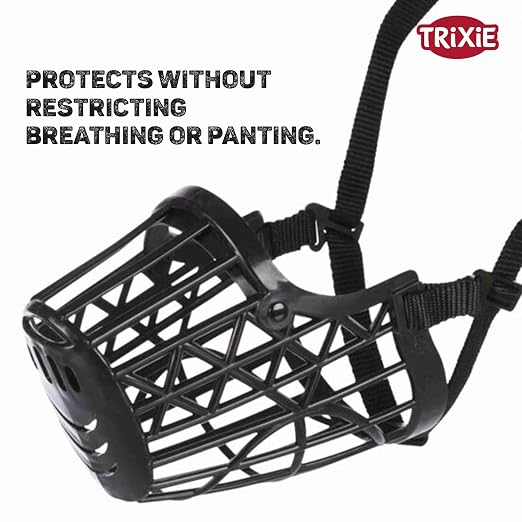 TRIXIE MUZZLE PLASTIC L XL 36CM BLACK