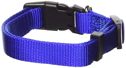 PETS POT 5 8INCH ADJ COLLAR BLUE