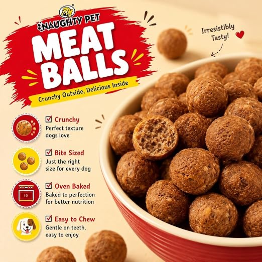 NAUGHTY PET MEAT BALL 300G